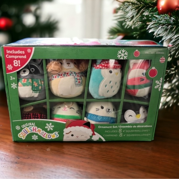 8 SQUISHMALLOWS ORIGINAL 8 ORNAMENTS BOX SET 2023 NEW RELEASE ONLY 1 LEFT - Picture 5 of 10